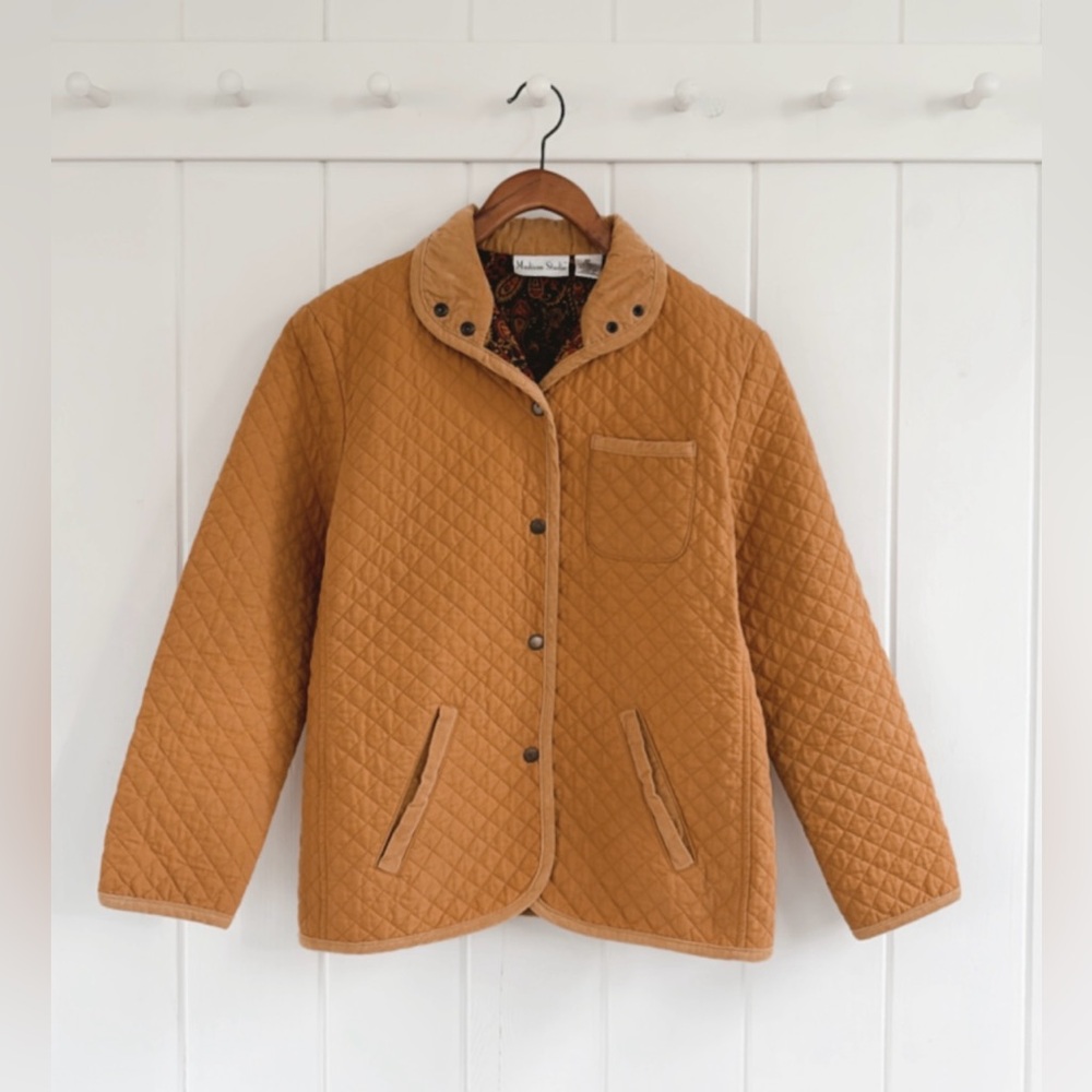 Madison Studio Camel Quilted Utility Jacket